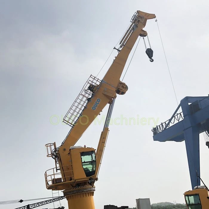 Long Boom Types Of Ship To Shore Telescopic Boom Marine Crane For Ship