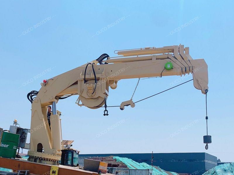 Deniz Durumu 6 için Uygun 1.5T16M Hidrolik Deniz Katlanabilir Mafsal Bomlu Vinç